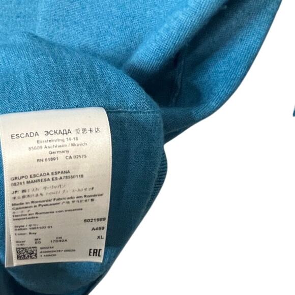 Escada Short Sleeve turtleneck  Top  XL - Picture 4 of 5